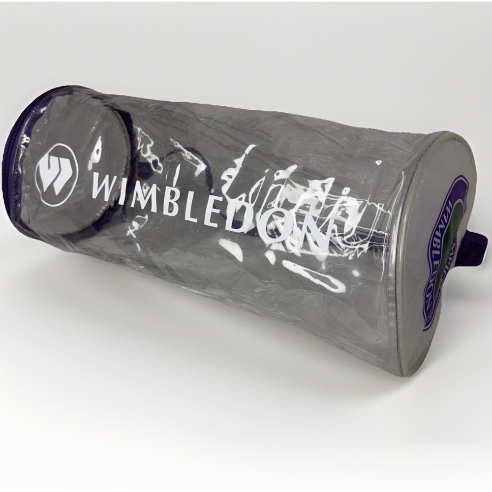 Vintage Wimbledon Clear Tennis Tote Bag Y2K The Championships Logo PVC Carry
